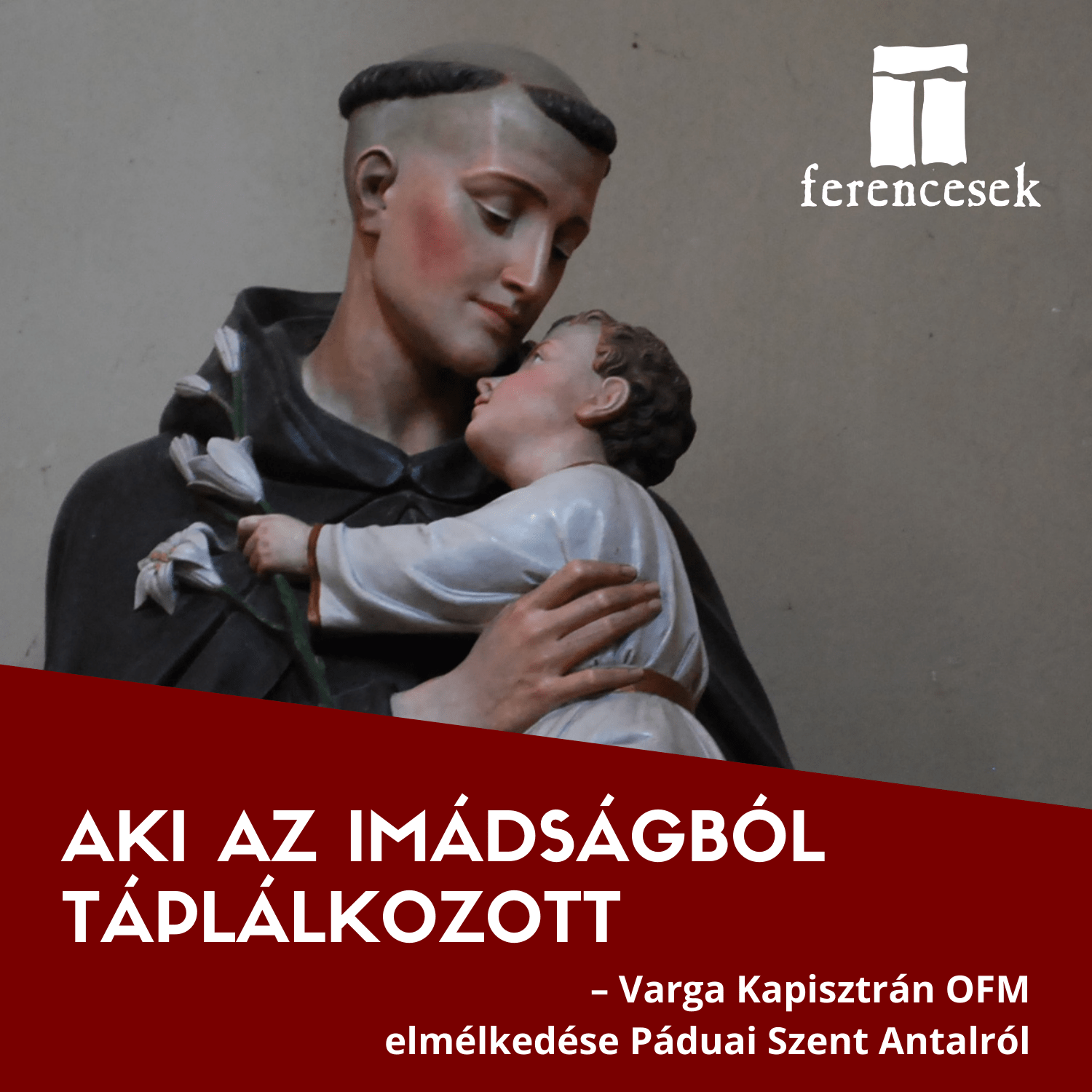 Páduai Szent Antal, aki imádságból táplálkozott – Varga Kapisztrán OFM elmélkedése
